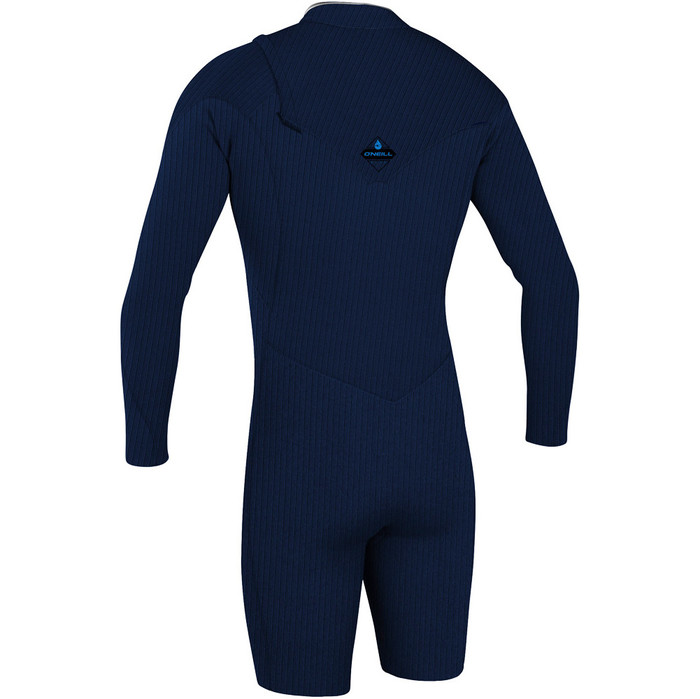 2024 O'Neill Mens Hyperfreak Comp-X 2mm Long Sleeve Zipfree Shorty Wetsuit 5572 - Abyss